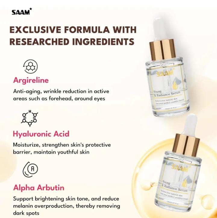 SAAM YOUNG SERUM FOR WITH 10% ARIGELINE & HYALURONIC ACID
